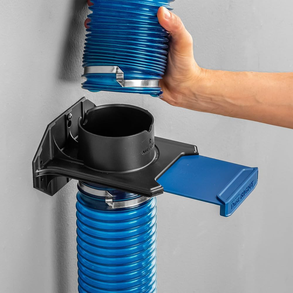 4" to 4" Ready-Mount Self Cleaning Blast Gate – Durable Polymer Dust Control Val
