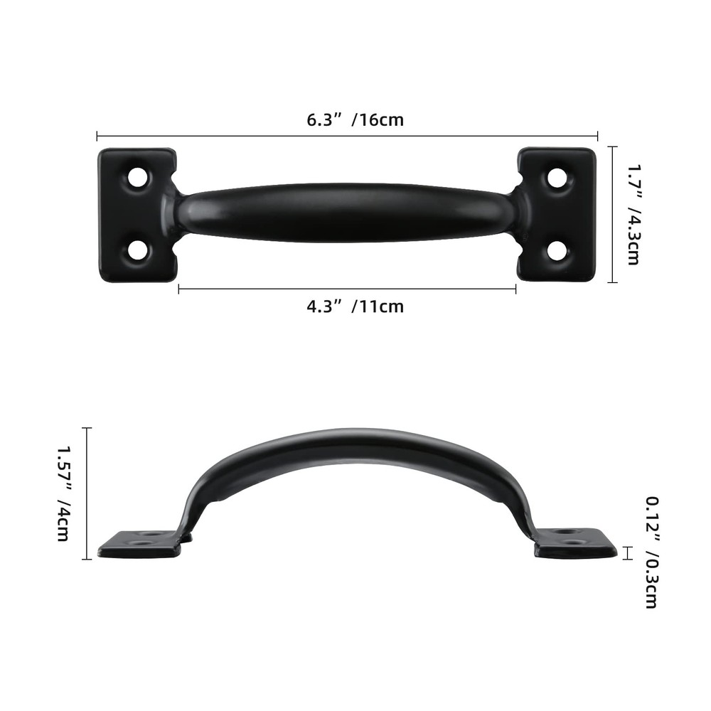 HOME MASTER HARDWARE 20 Pack 6-1/2 inch Gate Pull 6-1/2inch(20Pack), Black