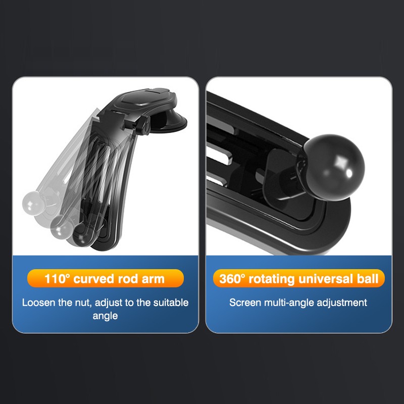 Magnetic 360° Rotatable Phone Mount Holder Car Dashboard Gravity Adjustable