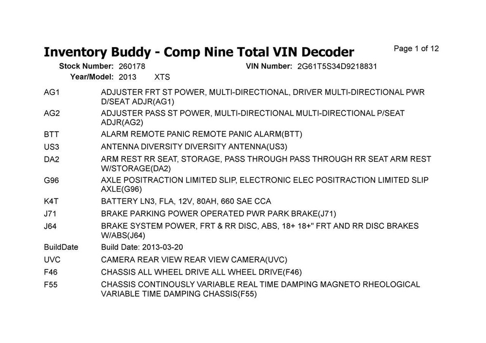 Fuse Box Engine Fits 13 XTS 967424
