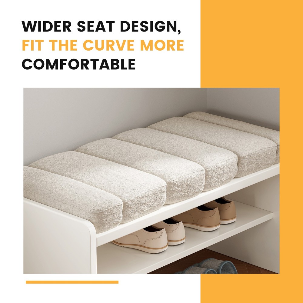 Multi-Functional Storage Bench Comfy Shoe Changing Stool Modern Entryway Bench