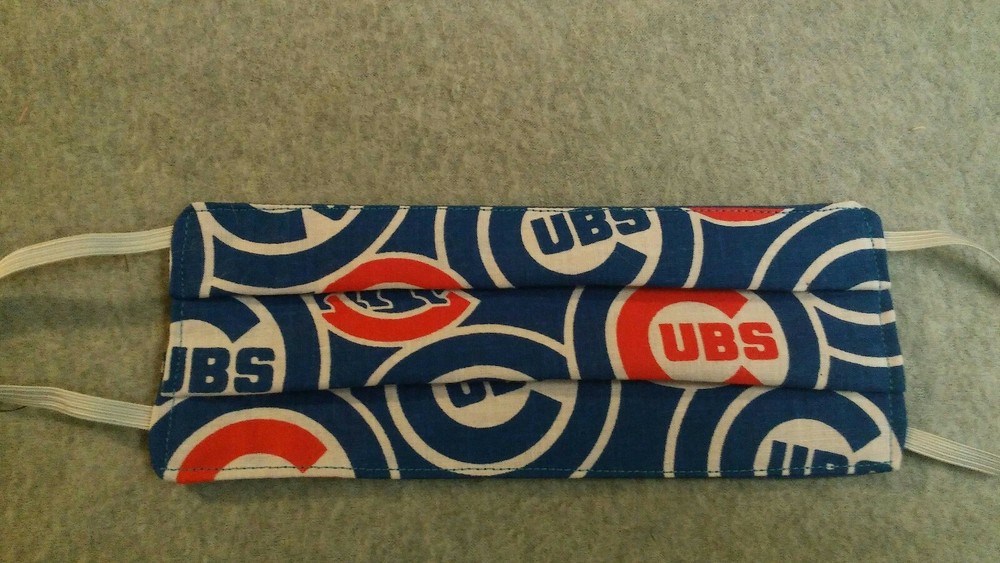 Handmade Fabric Face Mask - Reusable MLB Cubs
