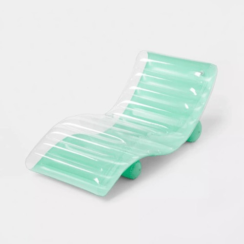 Chaise Pool Float Lounge Green - Sun Squad
