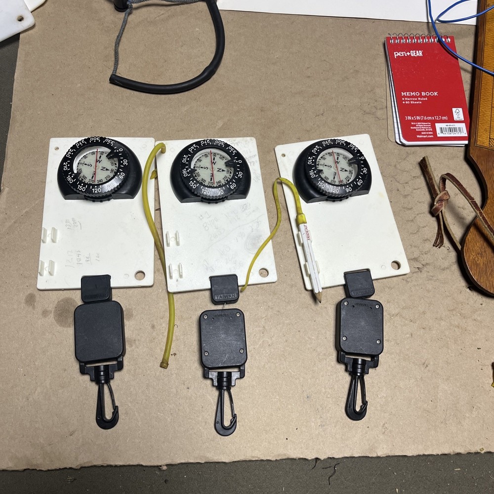 3 Scuba Diving Compass Clip On