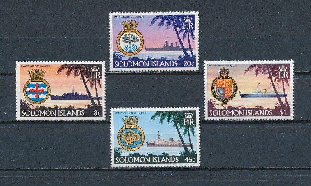 Solomon Is.  435-8 MNH, Ships & Crests, 1981