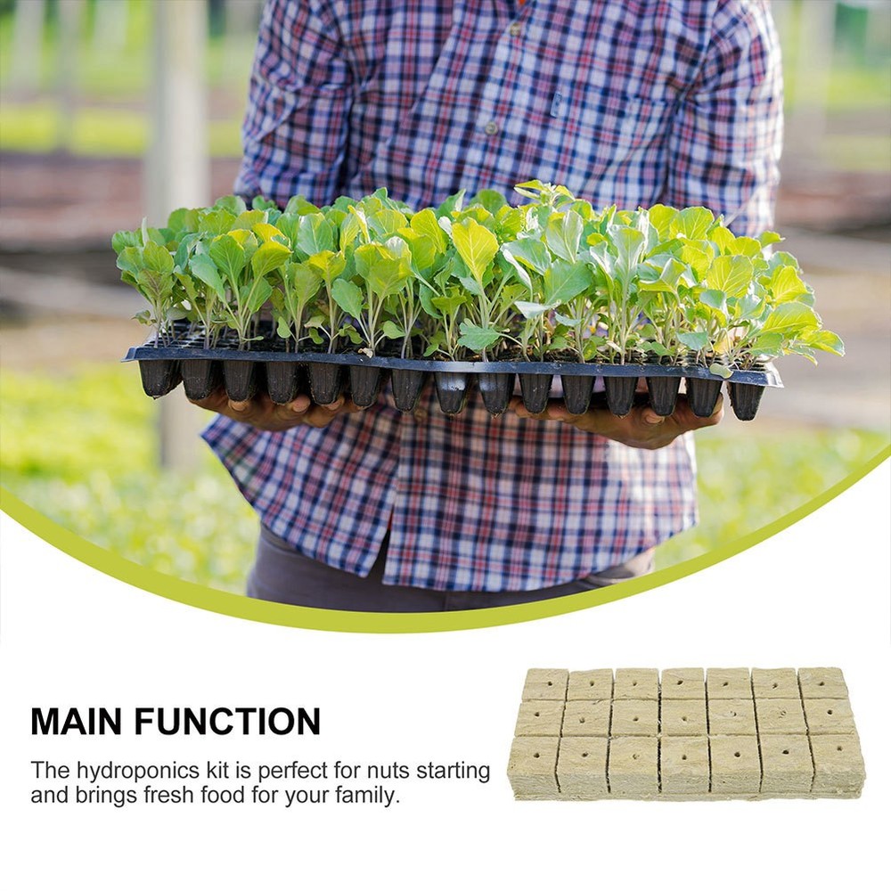 42 Pcs Hydroponic Growth Medium Clone Cubes Cultivation Nursery Block