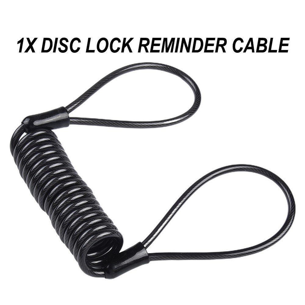Cable Disc Lock Reminder 1pc 4mm Approx. 120cm Plastic Scooter Security