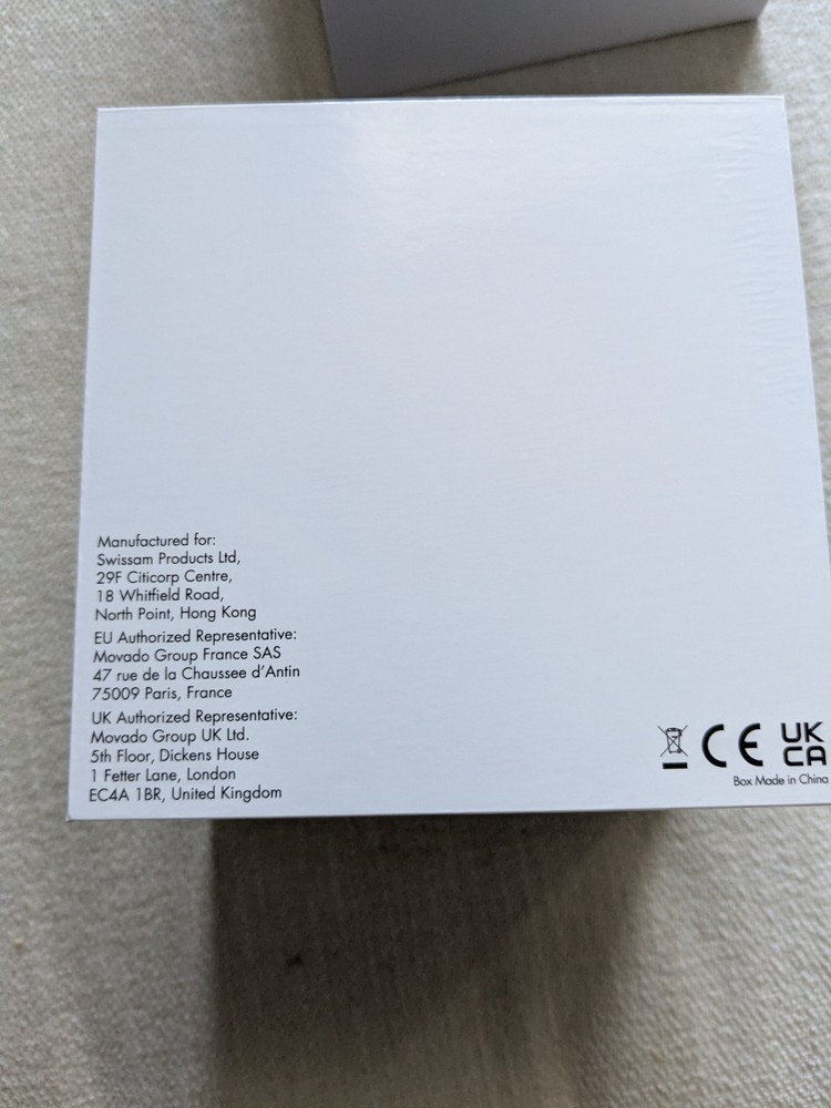 Empty MOVADO BOLD Box & WARRANTY CARD