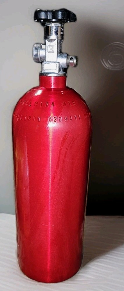 Red Brushed Aluminum Cylinder 1800psi Max