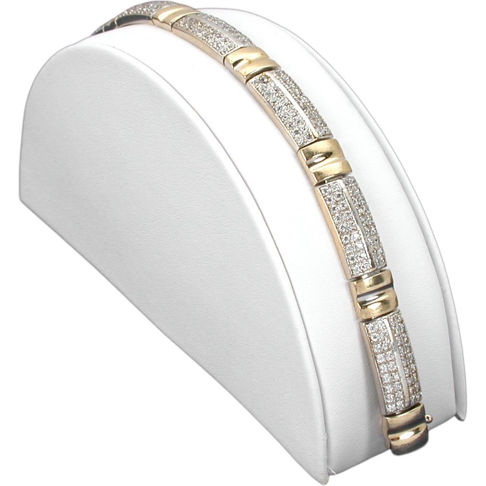 White Leatherette Large Jewelry Display 8 Pc Set