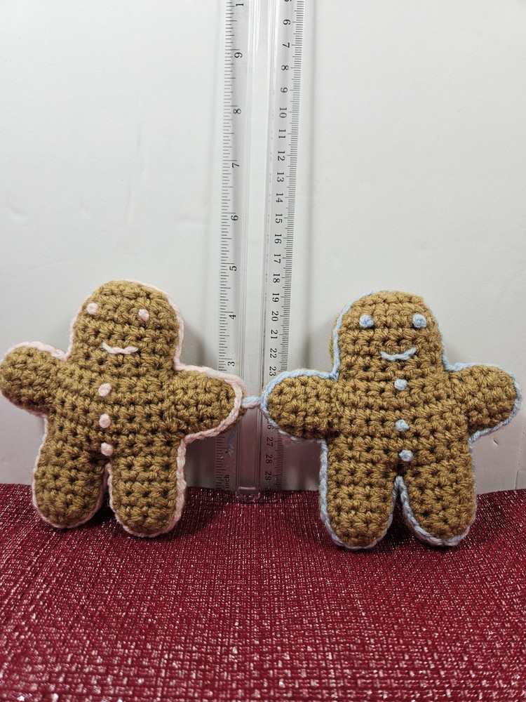 Handmade Crocheted Gingerbread Friends
