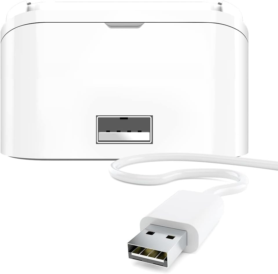 Dock Compatible with Square Reader 2nd Generation, USB Docking Station, White