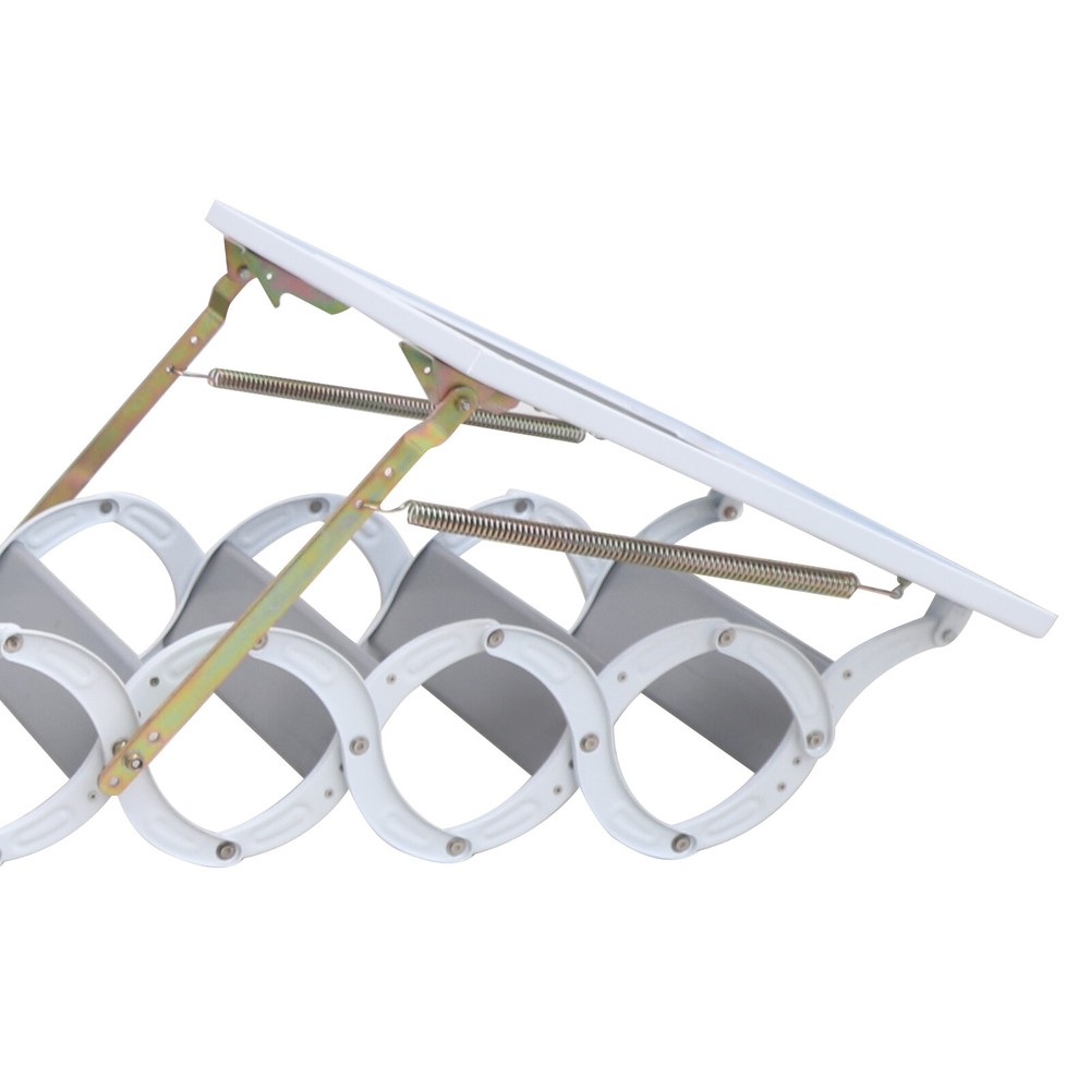 12 Step Wall Mounted Telescoping Loft Ladder Pull Down Folding Attic Stairs