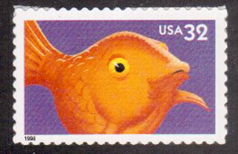 Scott #3231...32 Cent...Bright Eyes/Goldfish...2 Stamps