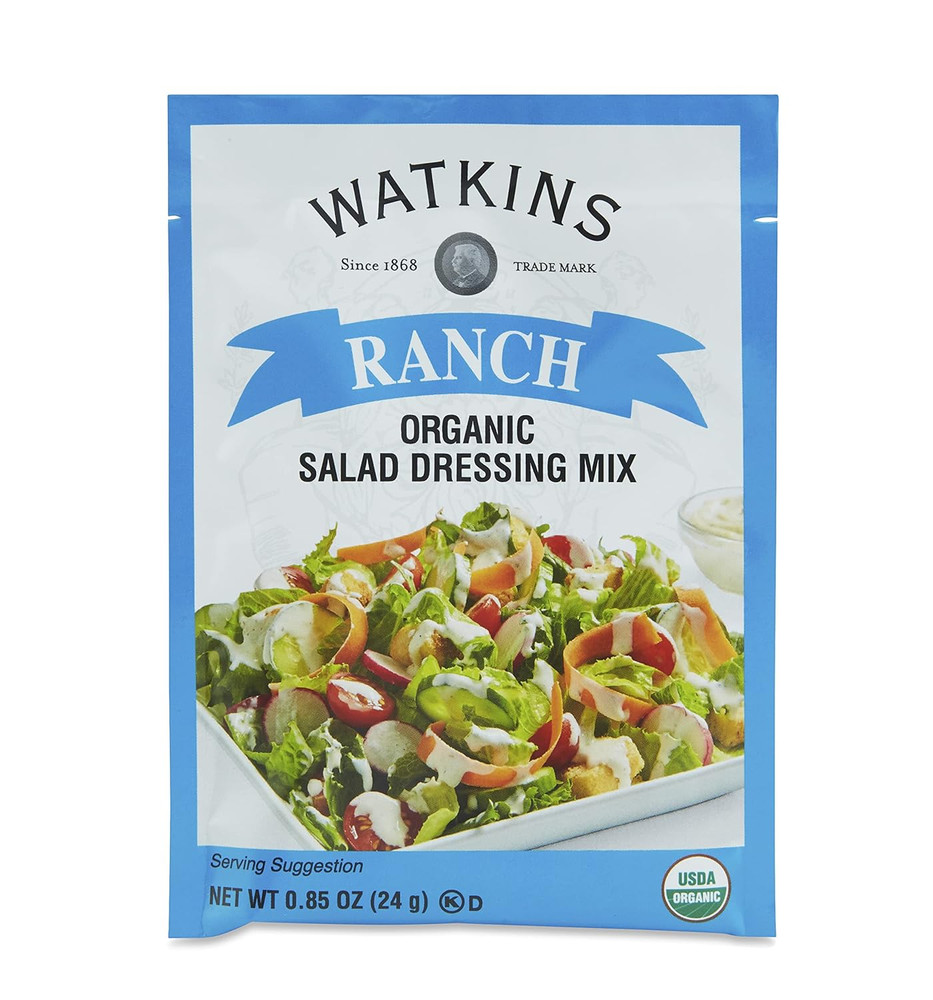 Organic Ranch Salad Dressing Mix, 0.85 Oz. Packets, 12-Pack