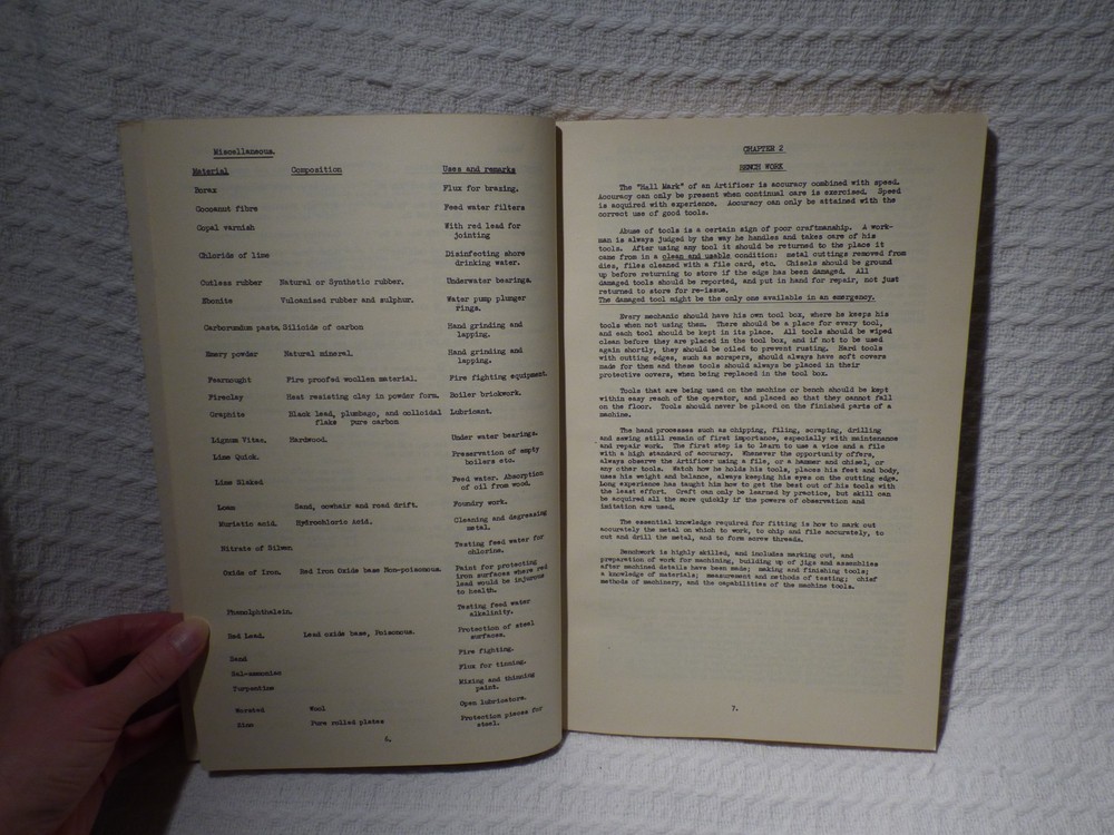 Post-WW2 Royal Navy Engineering Devonport Fitting Shop Practice Manual