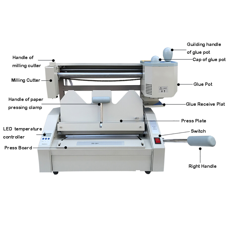 Wireless A4 Book Binding Machine Book Binder Puncher + Hard Cover Case Maker New