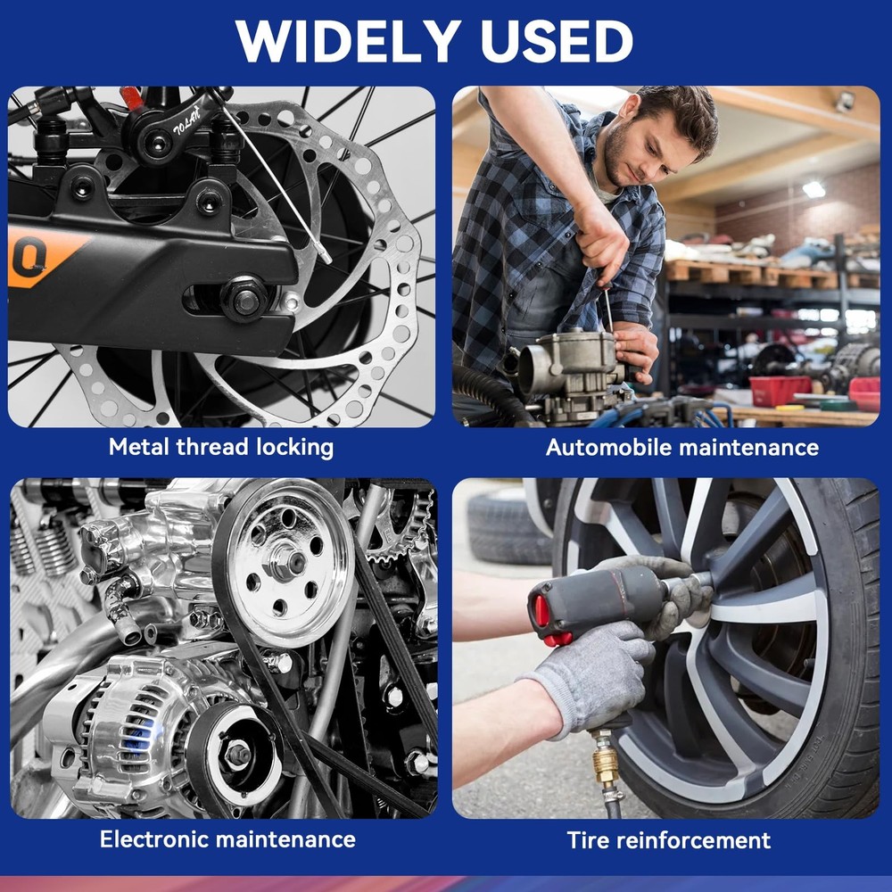 Thread Lock Blue and Red, Threadlocker Medium and High Strength, Thread Locke...