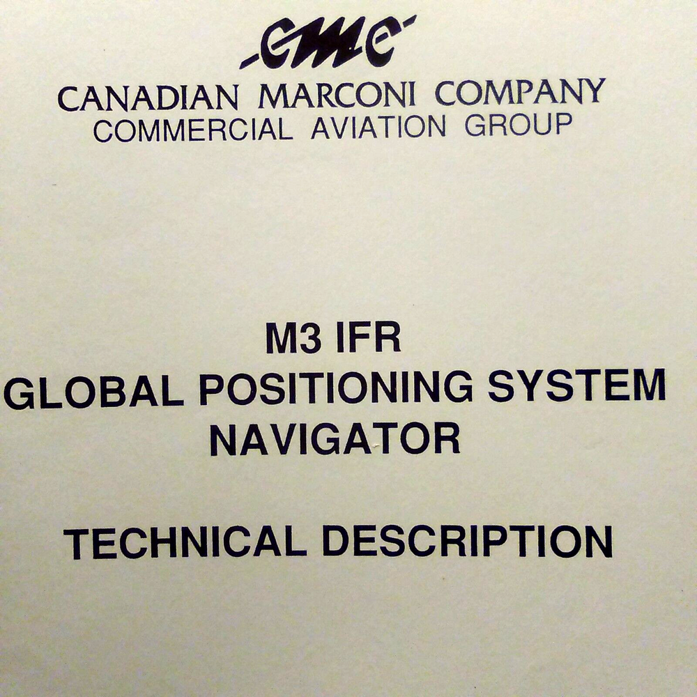 Canadian Marconi M3 IFR GPS Technical Description & Operator's Manual