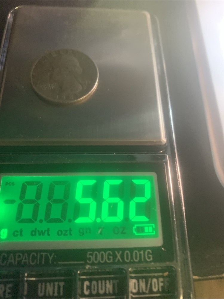 1985 P MISSING CLAD QUARTER - BOTH SIDES - 5.5 - 5.6 Grams