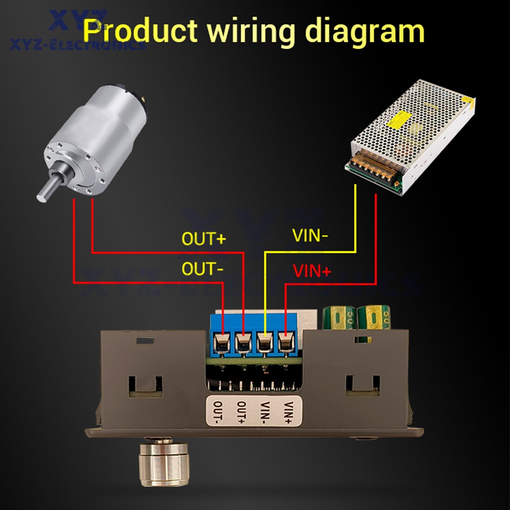 12-30V DMC02 DC Motor Controller Forward/Reverse Delay Cycle Speed Regulation
