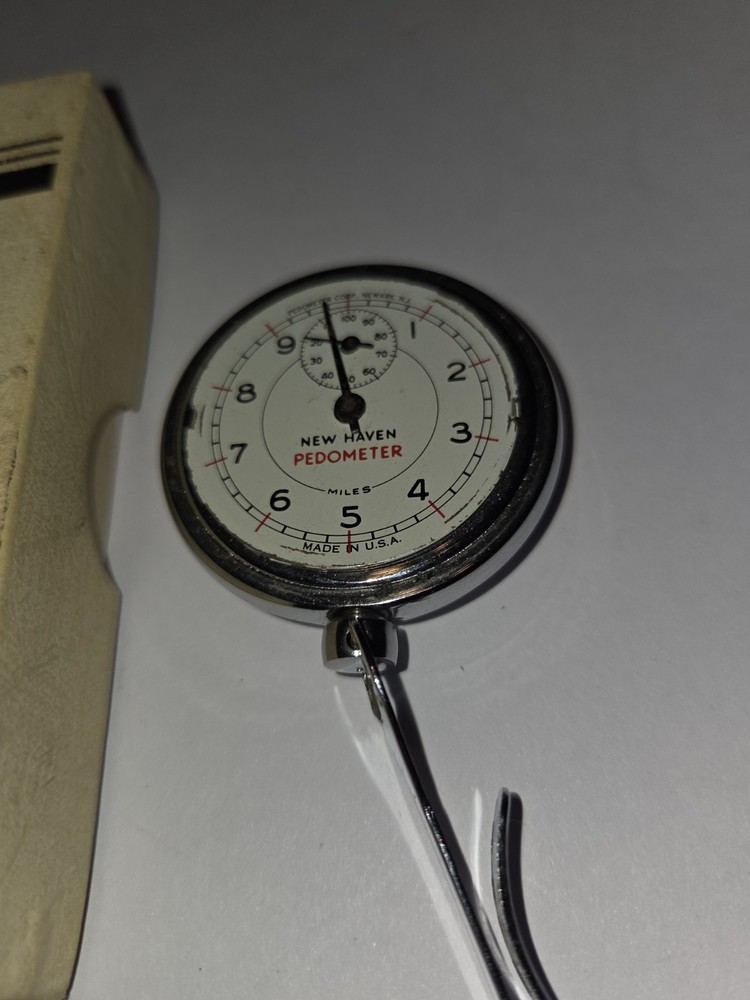 Vintage Pedometer #98 Aristo Adjustable Pace Setting Chrome w/Box Germany