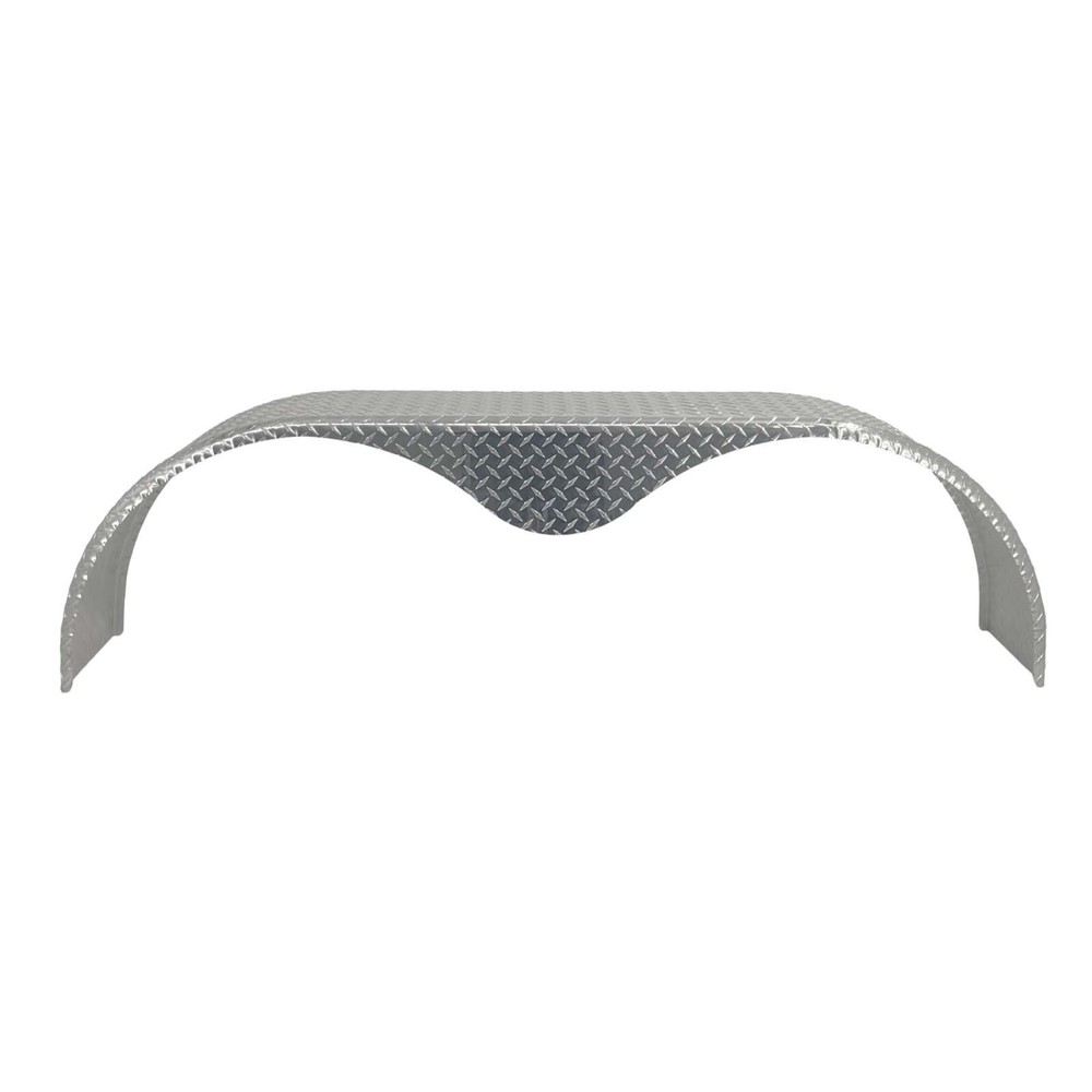 (Qty 2) Tandem Axle Diamond Plate Trailer Fender Teardrop 10" x 66" x 18"