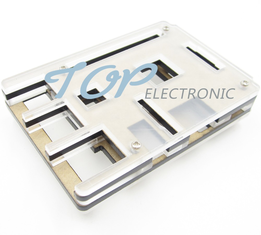 NEW Clear Protective Case Cover Shell Enclosure Box Raspberry Pi 2 Model B,B+,V5