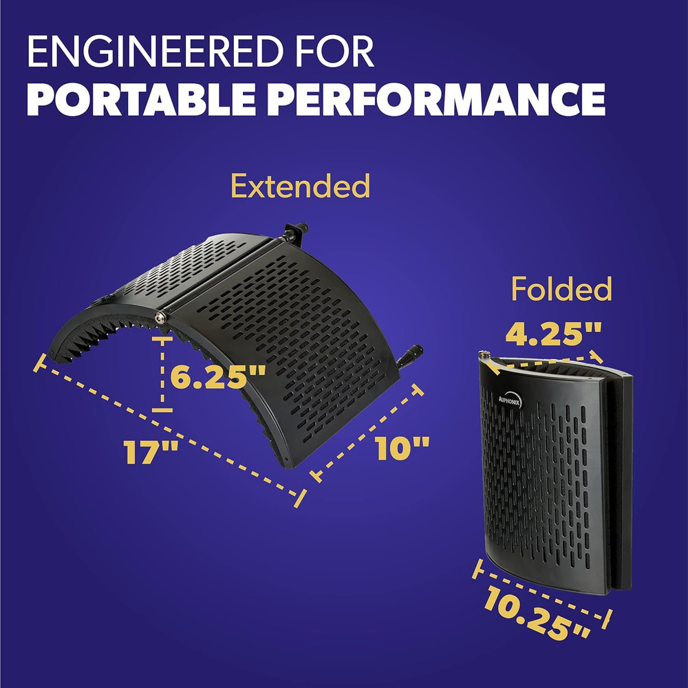 PRO Isolation Shield - Microphone Reflection Filter for Recording - Mic Studio E