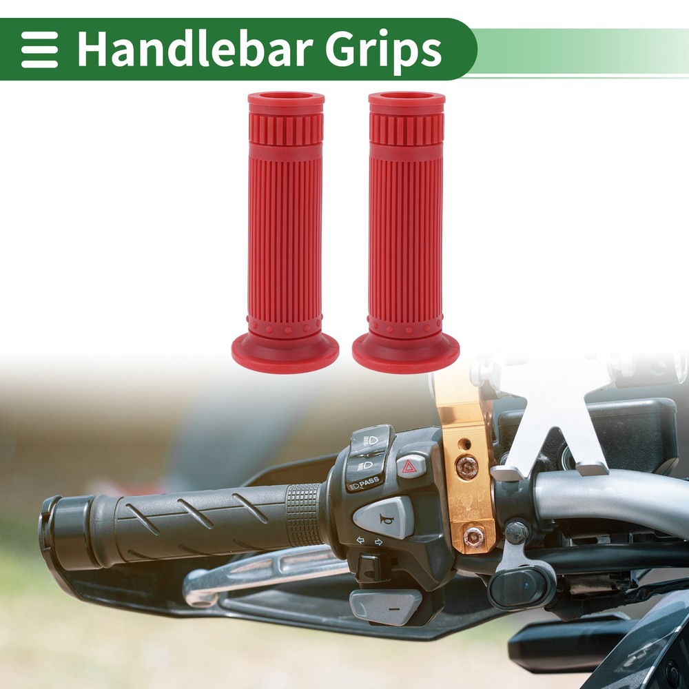 1" 25mm Motorcycle Knobs Handlebar Cover TPU Knobs Dark Red