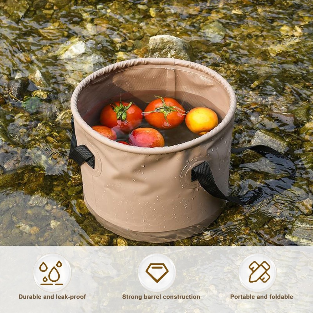 Portable Foldable Water Basin, Outdoor Camping Folding Bucket, Multi-Function...