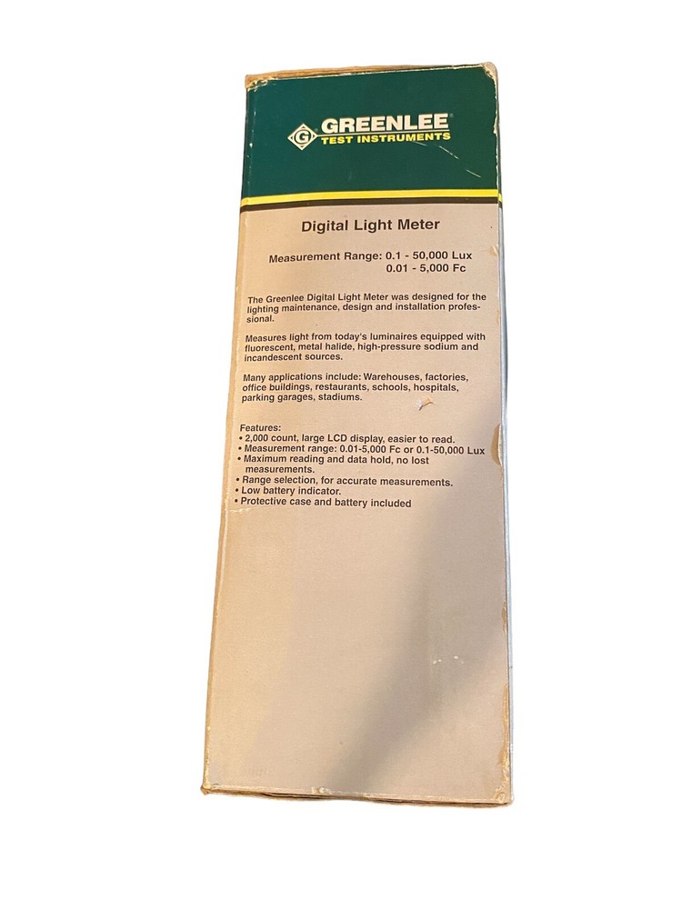 Greenlee Digital Light Meter 93-172, Great Condition, includes Case
