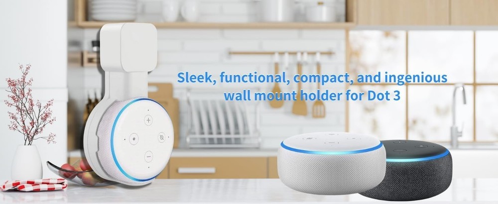 Elegant Wall Mount Holder for Dot 3 & Google Mini - Space-Saving Solution