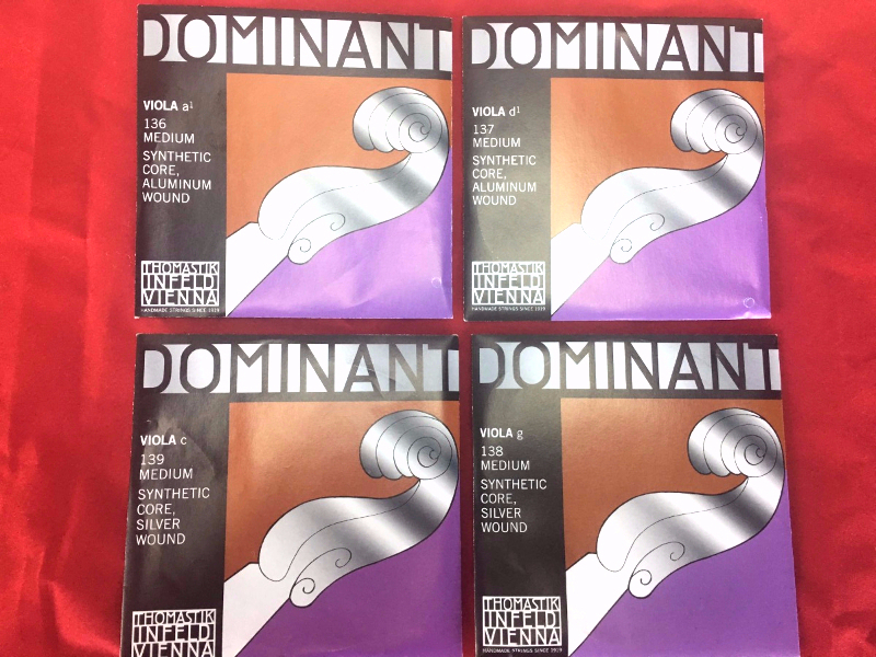 2 x 100% Authentic Dominant Viola String 4/4 Set 15 -16.5" Medium