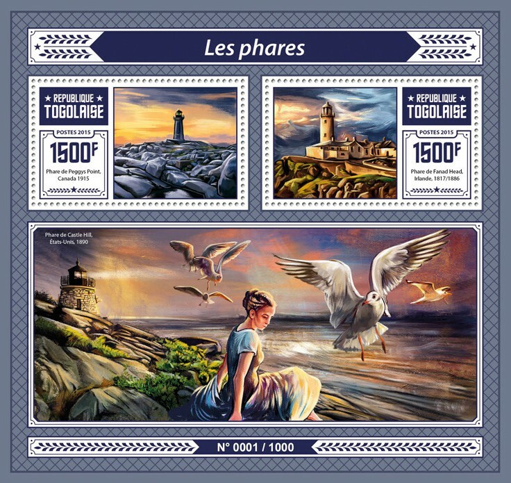 2015 TOGO MNH. LIGHTHOUSES   Y&T Code: 1077  |  Michel Code: 7127-7128 / Bl.1240