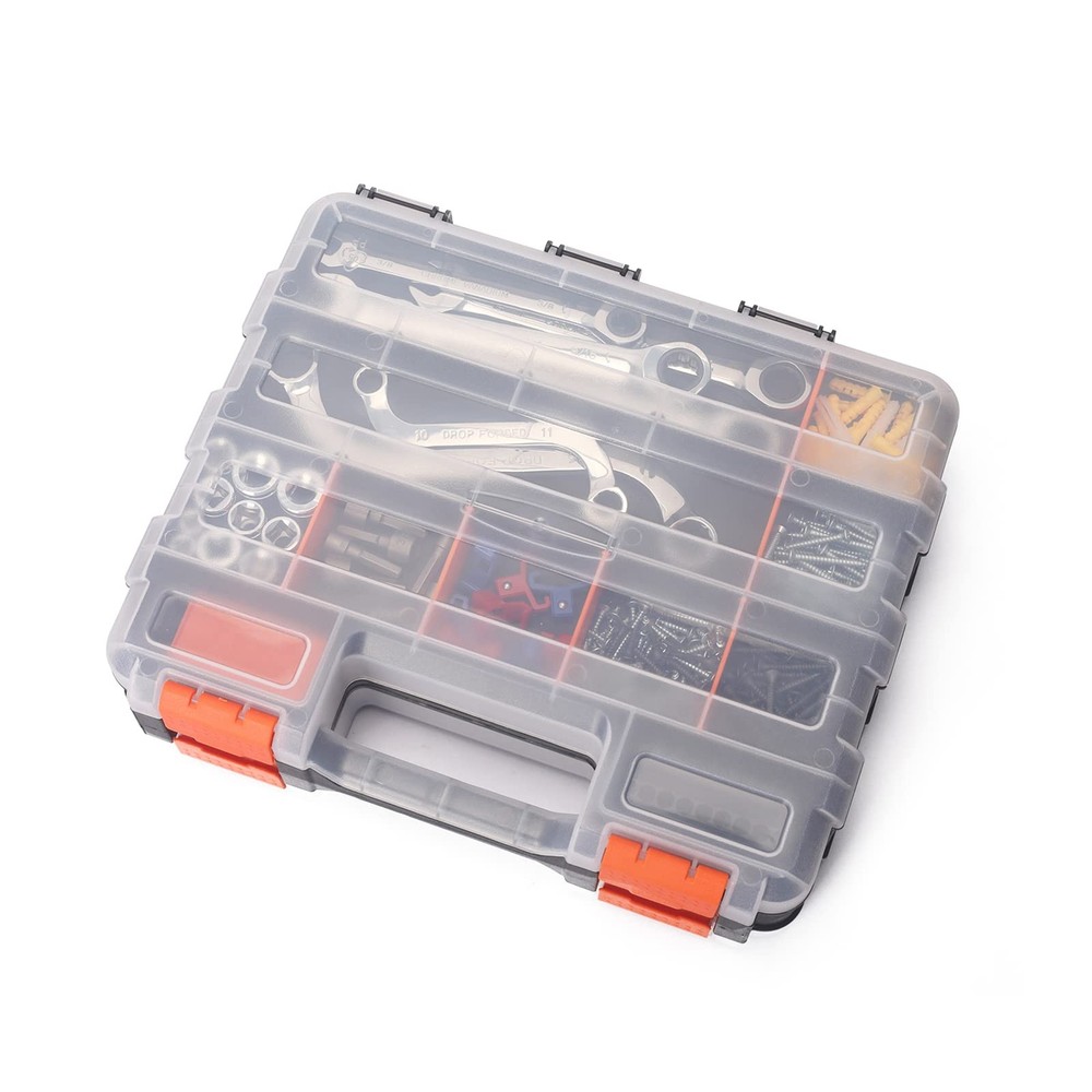 Double Side Tools Organizer 34 Compartment Plastic Dividers 2 Pack