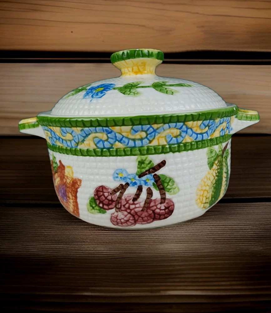 Jay Imports Mini Casserole Dish - Mosaic, Fruit, Scroll