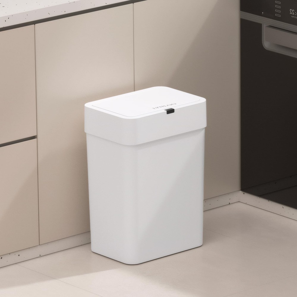Gallon Motion Sensor Bathroom Trash Can with Lid, Automatic Garbage Bin for B...
