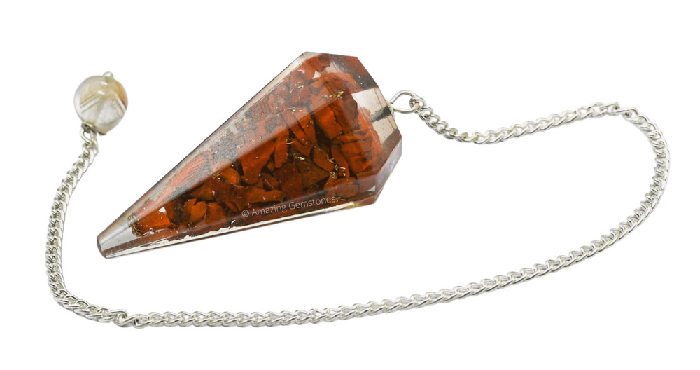 Red Jasper Orgone Pendulum