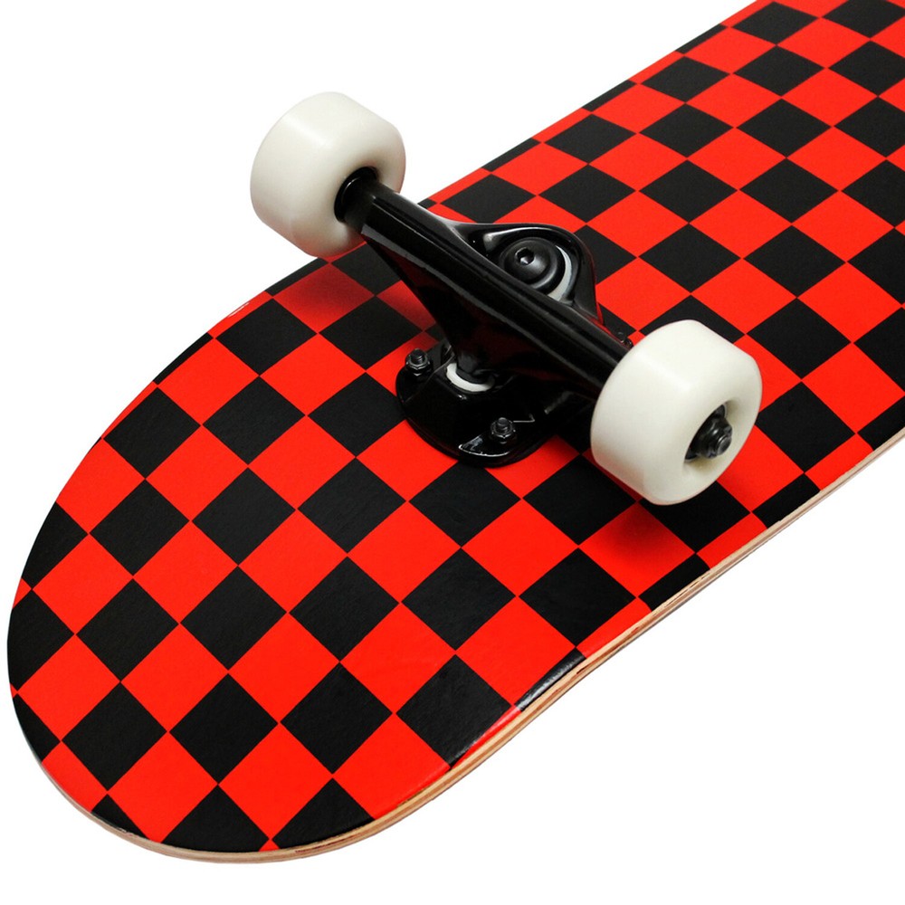 Krown KPC Skateboard Complete Black/Red Checker 7.75"