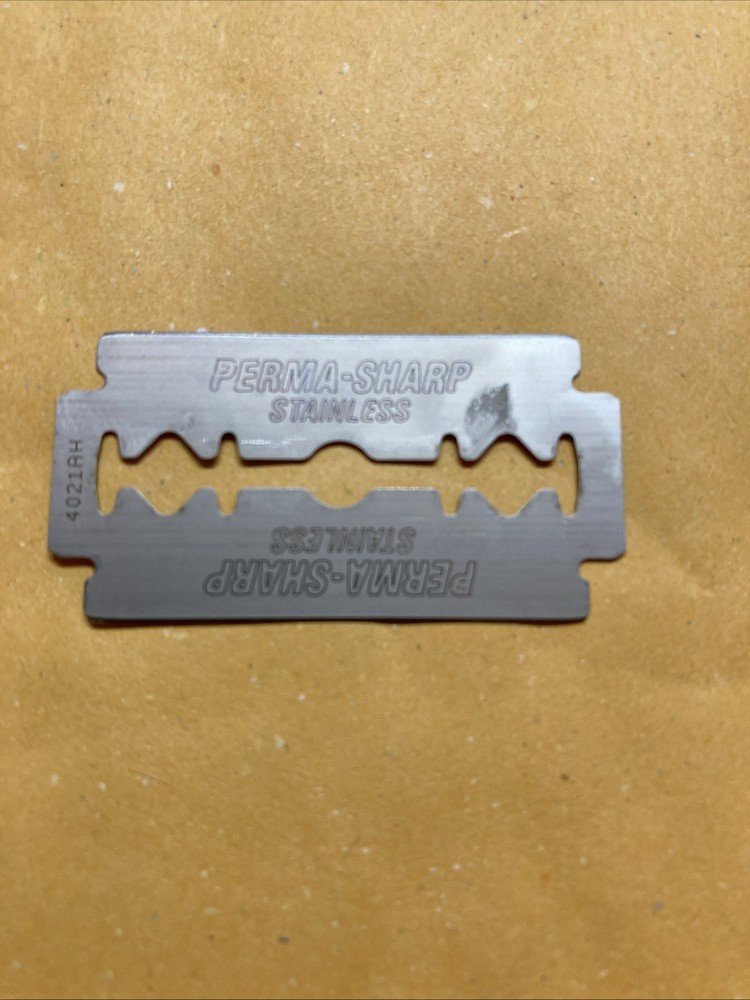 5 Double Edge Razor Blades, Gillette Perma-Sharp