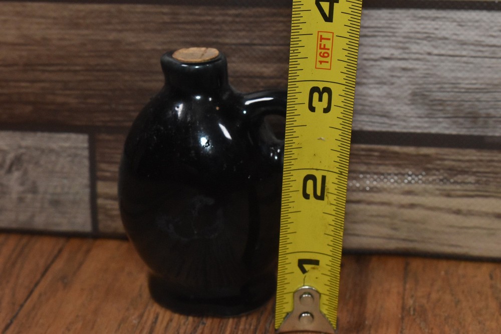 Vintage Mohawk Liqueur Solid Black Handled Mini Advertising Jug