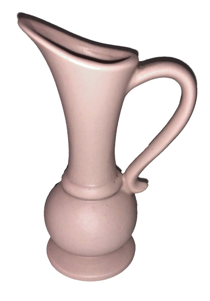 Small Porcelain Bisque Pink Pitcher Handle