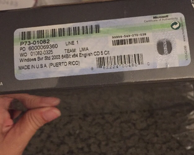 Microsoft Windows Server 2003 Standard X64 Edition 5 CAL New!