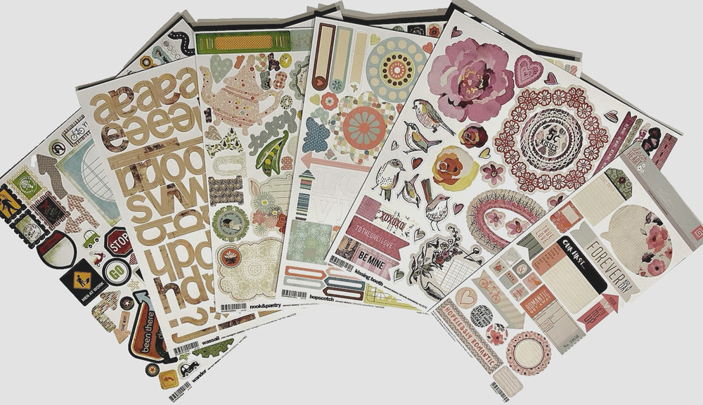 Basic Grey   [12x12 STICKERS]   (Set A)