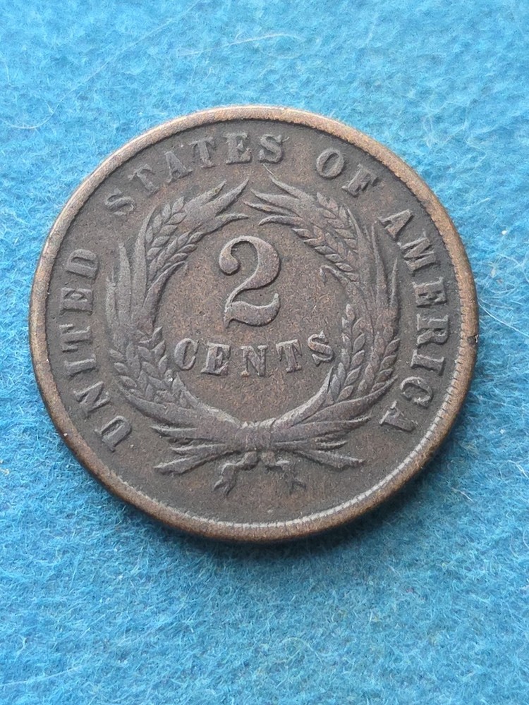 1865 Two Cent Piece 2c Type Coin-c