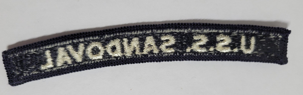 US Navy U.S.S. SANDOVAL Haskell-Class Attack Transport Arc Tab Segment Patch