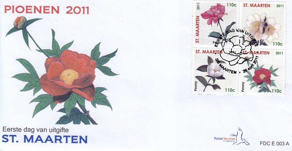 Sint Maarten Issue FDC 2011 (3a) Flowers
