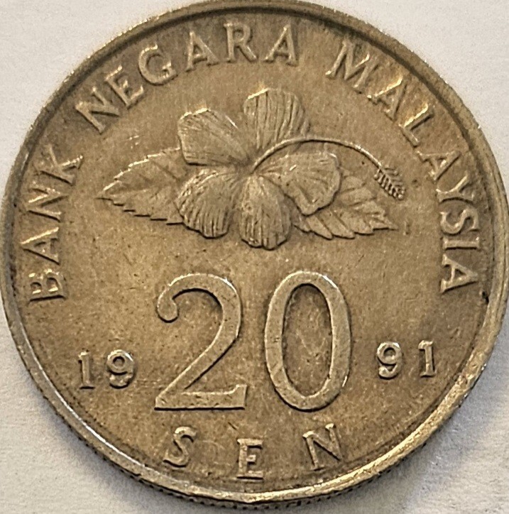 Malaysia 20 Sen 1991 VF+