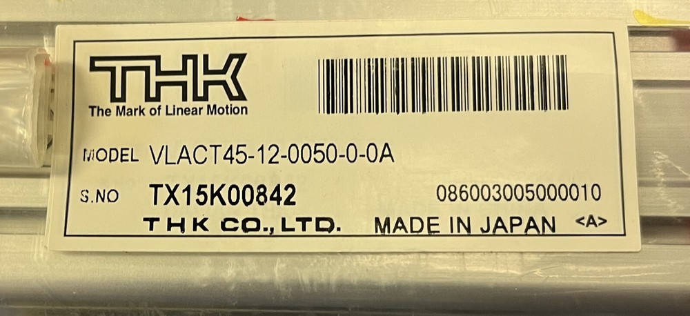 THK VLACT45-12-0050-0-0A Actuator